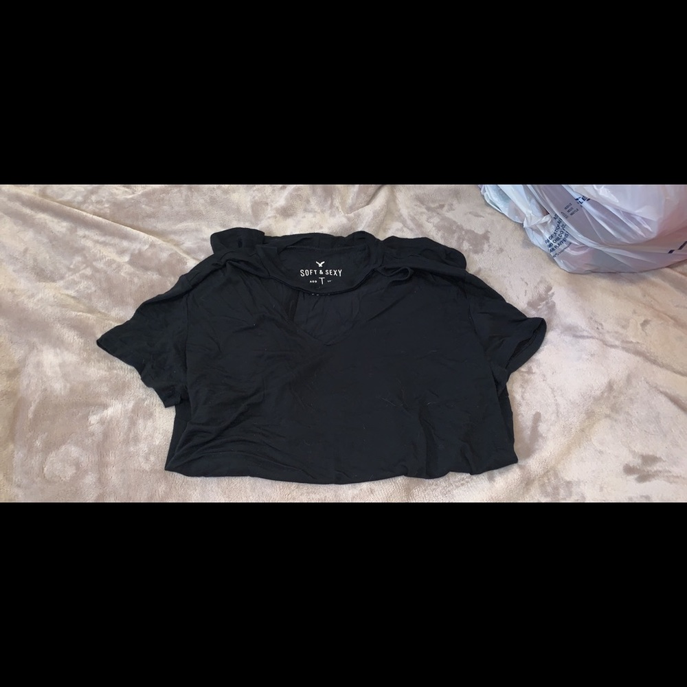 High neck short sleeve top